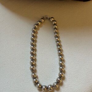 Beautiful Medium Beaded Sterling Silver Necklace